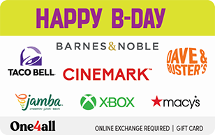 One4all Happy B-day gift card