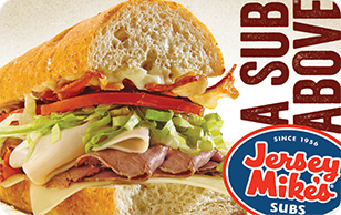 Jersey Mike's gift card