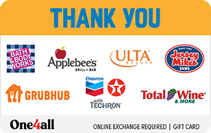 One4all Thank you gift card