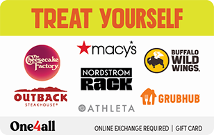 One4all Treat Yourself gift card