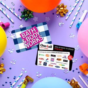 Gift cards on festive background