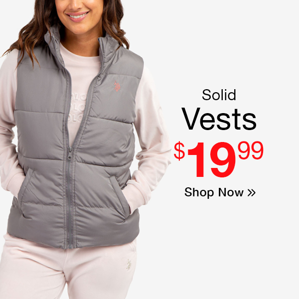 Solid vests $19.99 shop now