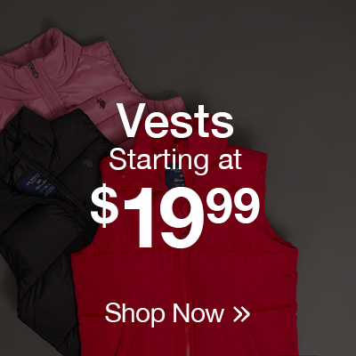 Vests starting at $19.99 Shop now