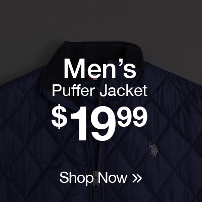 Men's puffer jacket $19.99 shop now