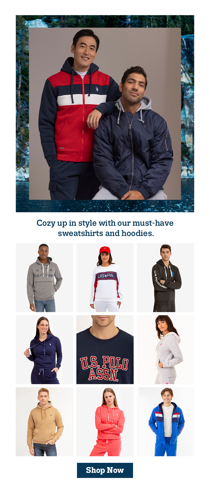 Cozy up in style with our must-have sweatshirts and hoodies. Shop now