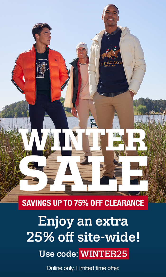 Winter sale: Savings up to 75% off clearance. Enjoy an extra 25% off site-wide! Use code: winter25 Online only. Limited time offer.