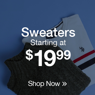Sweaters starting at $19.99 Shop now