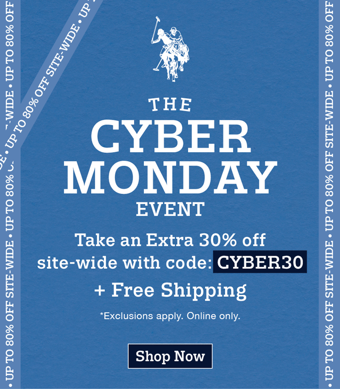 The cyber monday event: Take an extra 30% off site-wide with code:CYBER30 + Free shipping. Exclusions apply. Online only. Shop now