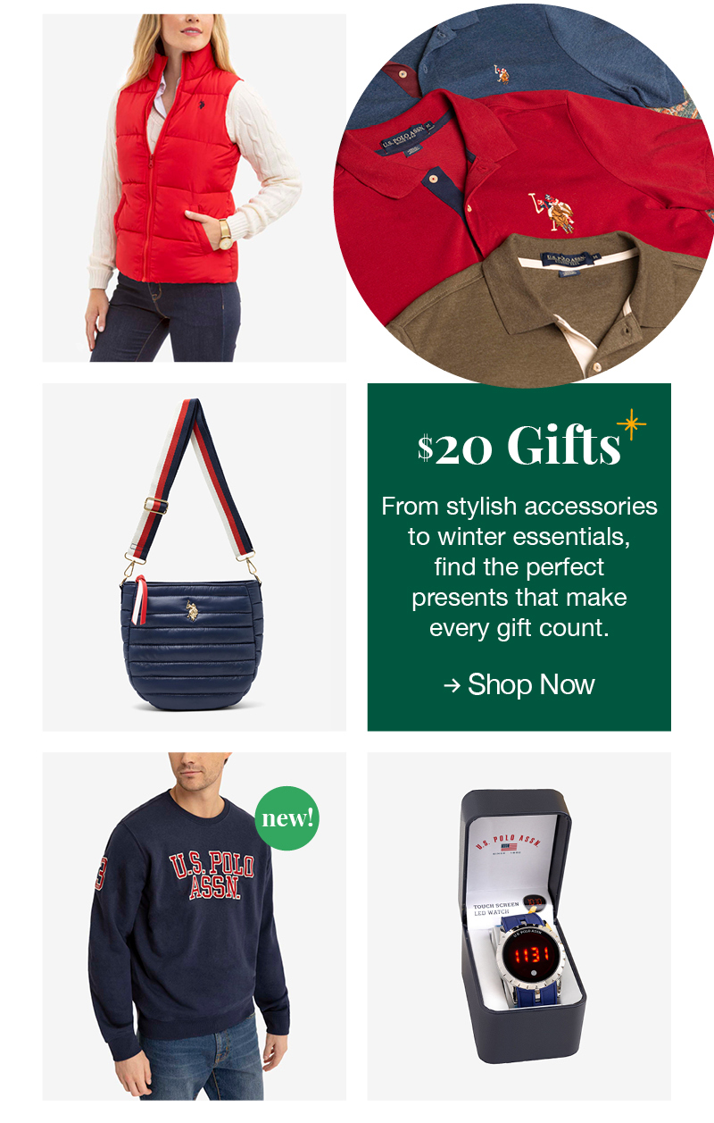 $20 Gifts: From stylish accessories to winter essentials, find the perfect presents that make every gift count. Shop Now
