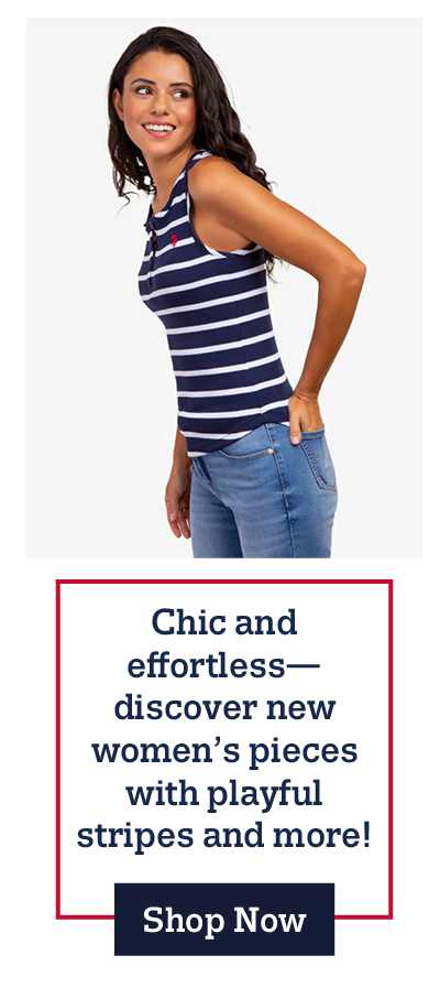 Chic and effortless—discover new women’s pieces with playful stripes and more! Shop now