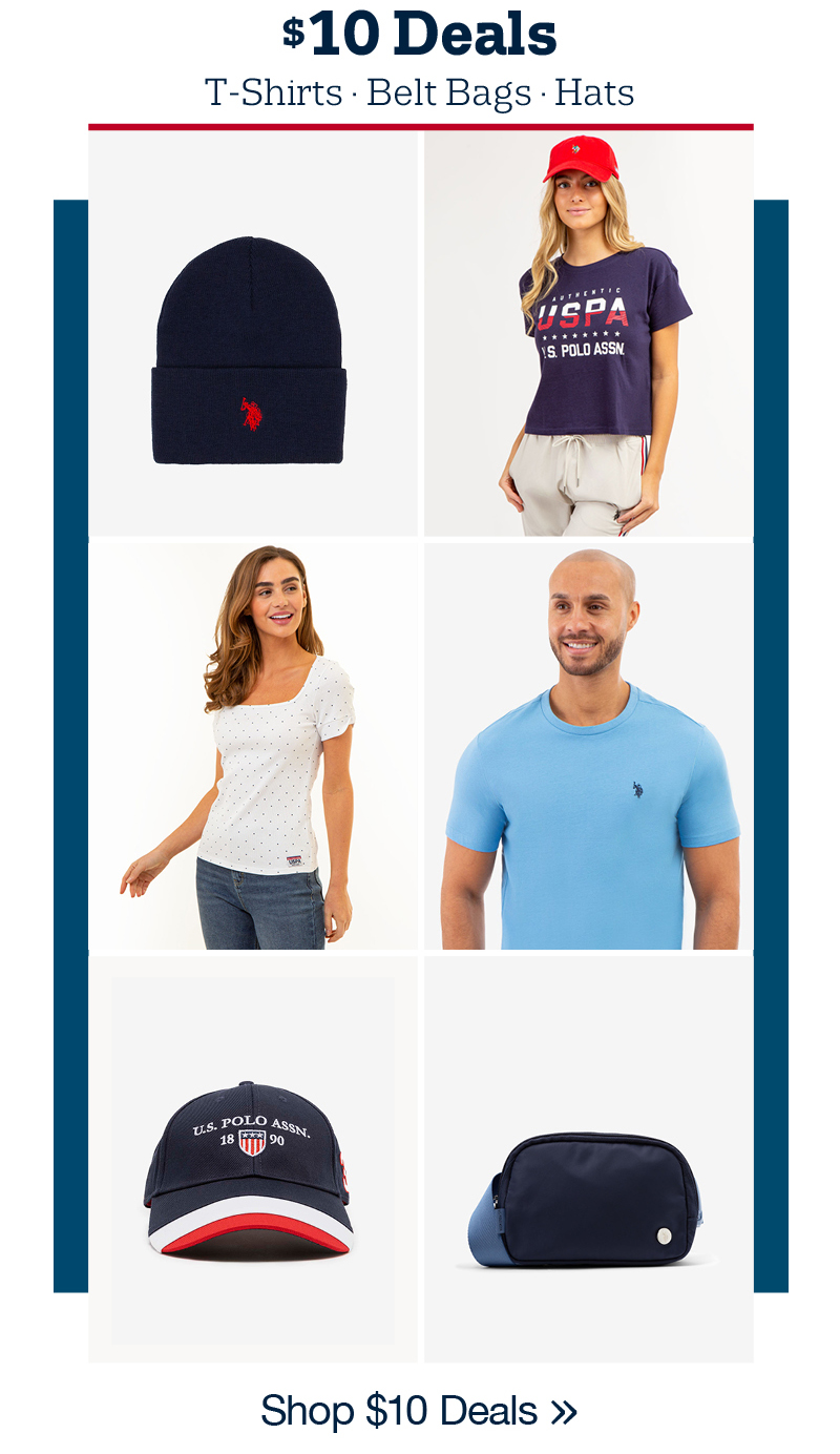 $10 T-shirts, belt bags, hats shop $10 deals