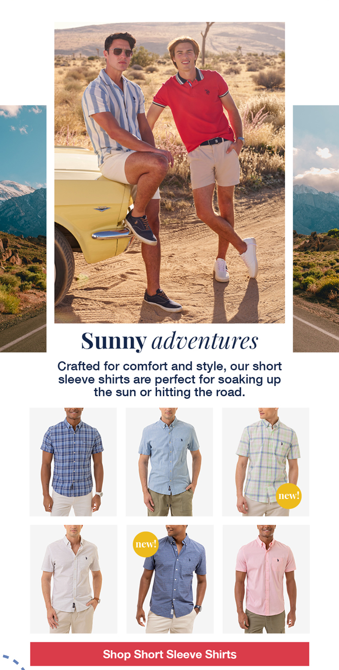 Sunny adventures: Crafted for comfort and style, our short sleeve shirts are perfect for soaking up the sun or hitting the road. Shop short sleeve shirts