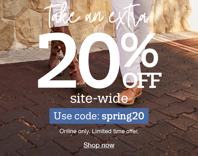 Take an extra 20% off site-wide! Use code: spring20 Online only. Limited time offer. Shop now