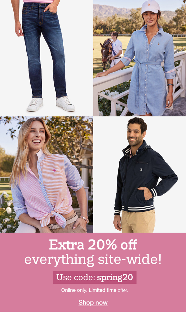 Extra 20$ off everything site-wide! Use code: spring20 Online only. Limited time offer. Shop now