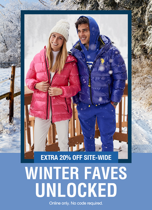 Extra 20% off site-wide! Winter faves unlocked. Online only. No code required.