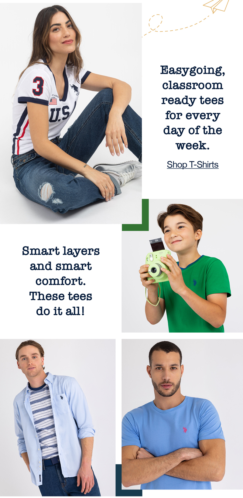 Easygoing, classroom ready tees for every day of the week. Smart layers and smart comfort. These tees do it all! Shop t-shirts