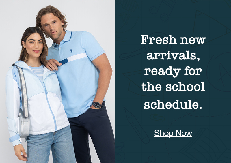 Fresh new arrivals, ready for the school schedule. Shop now