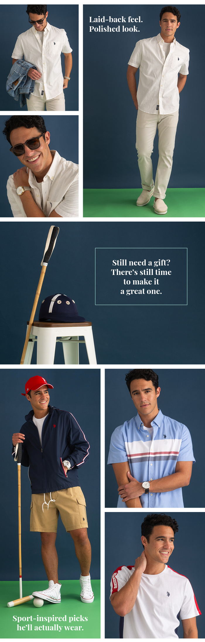 Laid-back feel. Polished look. Still need a gift? There’s still time to make it a great one. Sport-inspired picks he’ll actually wear. Shop gift guide
