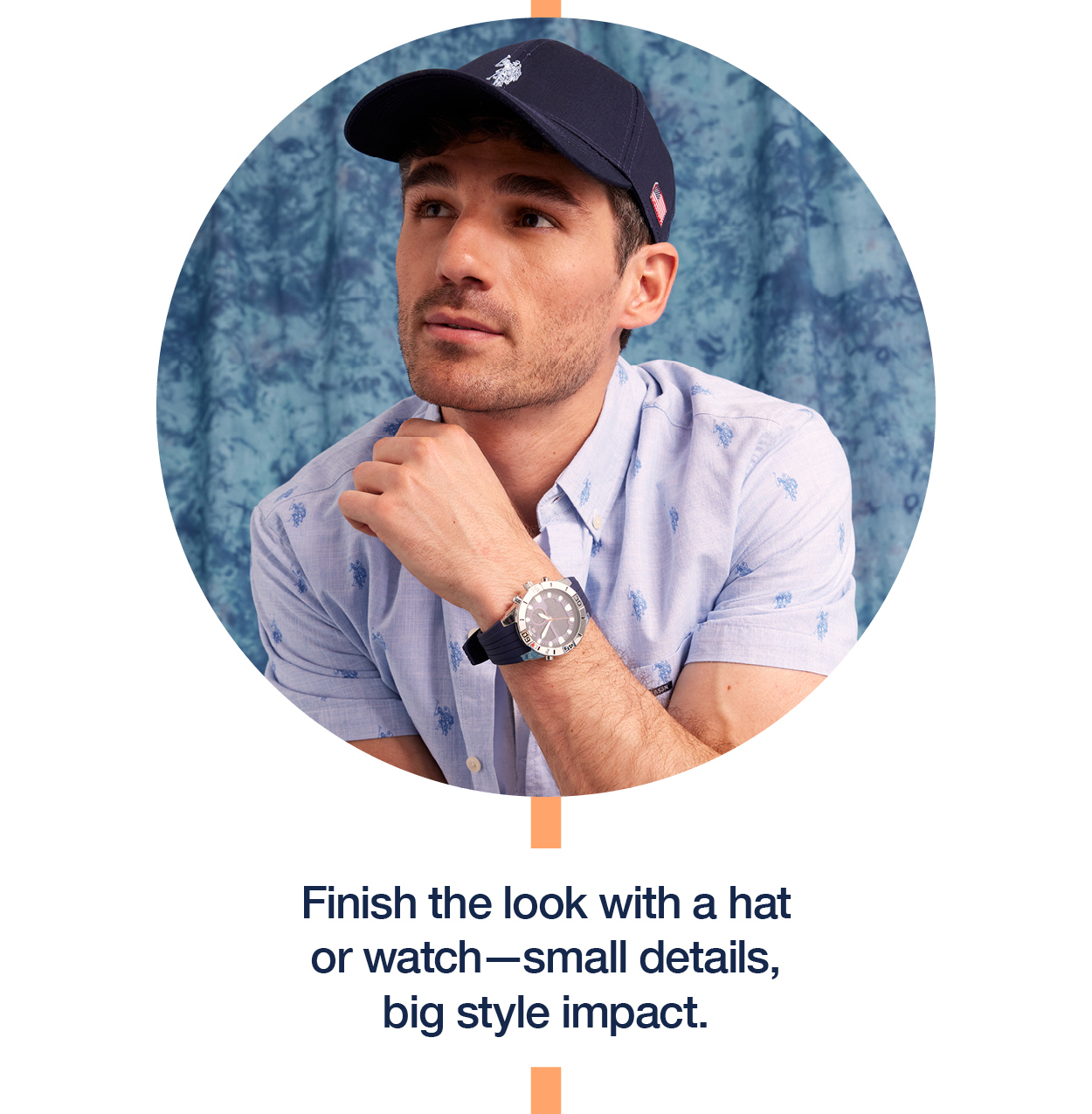 Finish the look with a hat or watch—small details, big style impact.