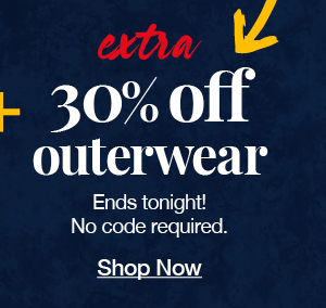 Extra 30% off outerwear. Ends tonight! No code required. Shop now