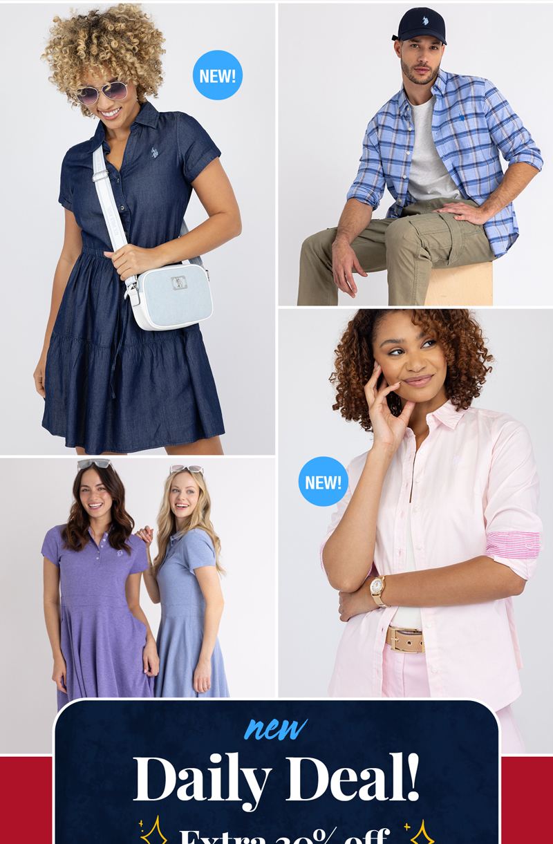 New daily deal! Extra 30% off shirts and dresses! Now thru 6/26