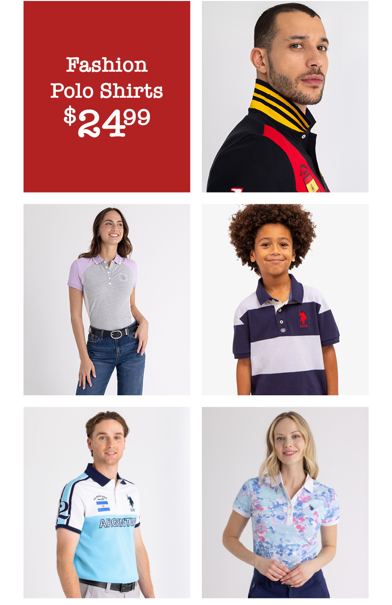 Fashion Polo shirts $24.99