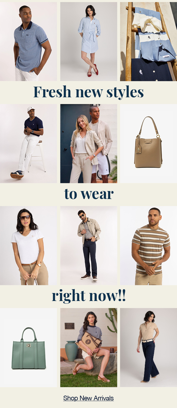 Fresh new styles to wear right now!!