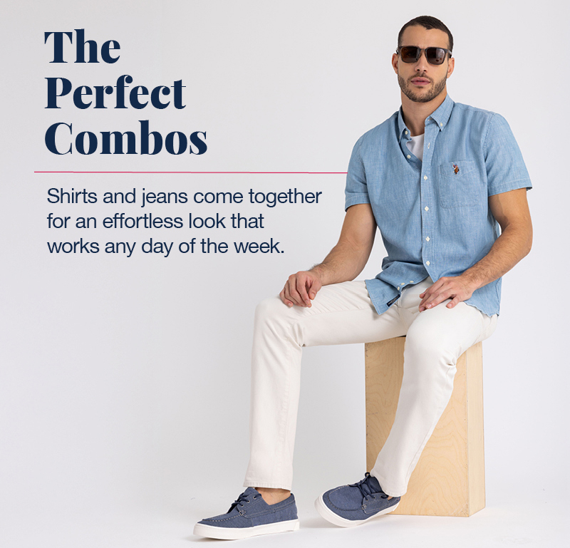The perfect combos: Shirts and jeans come together for an effortless look that works any day of the week.