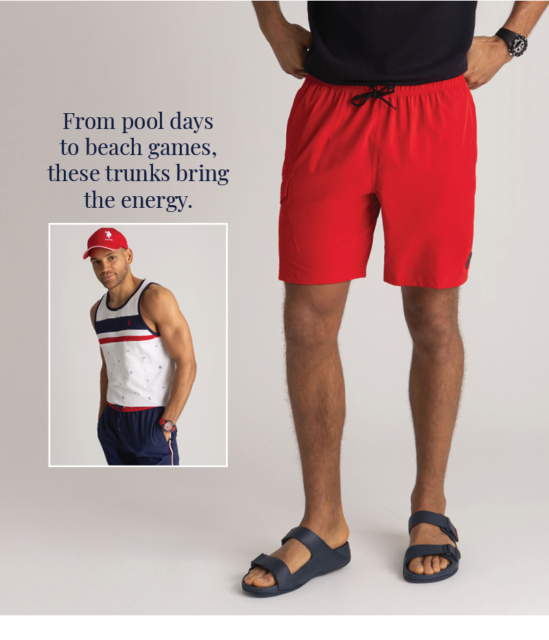From pool days to beach games, these trunks bring the energy.