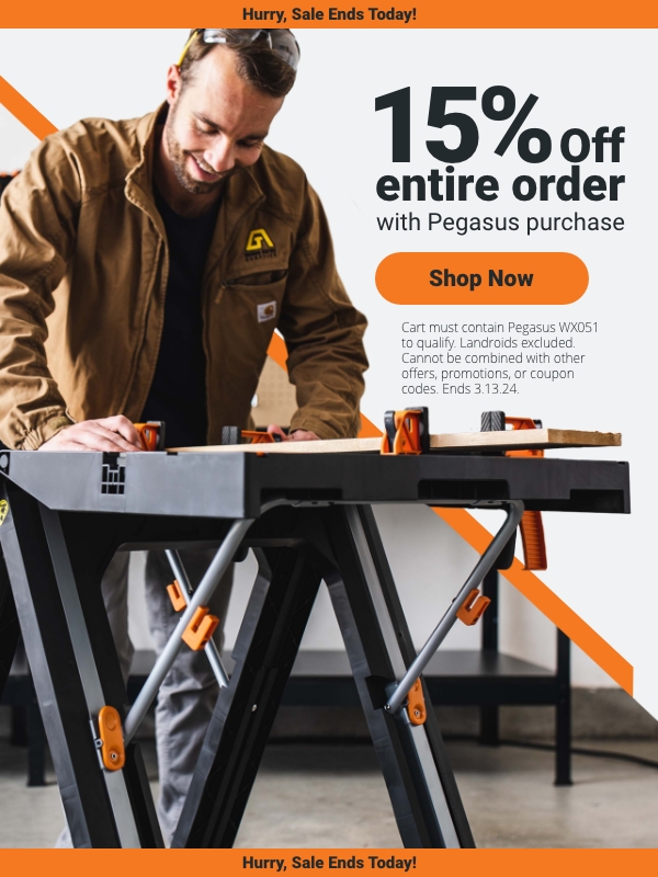 Save 15% on all orders with Pegasus Purchase