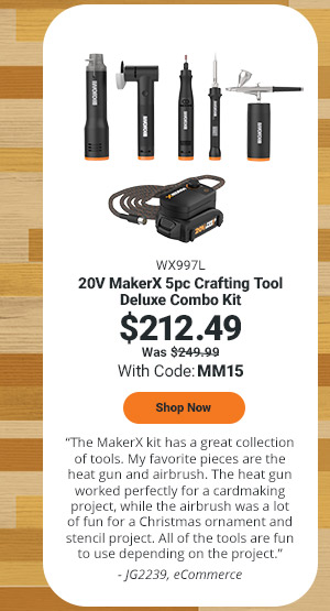 20V MAKERX 5pc Crafting Tool Deluxe Combo Kit
