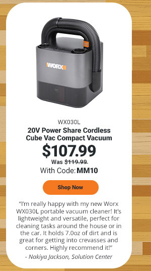 20V Power Share Cordless Cube Vac Compact Vacuum