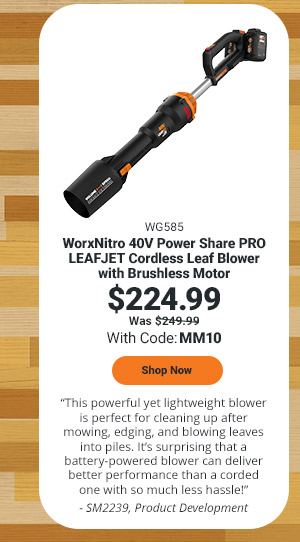 Nitro 40V Power Share PRO LEAFJET Cordless Leaf Blower with Brushless Motor