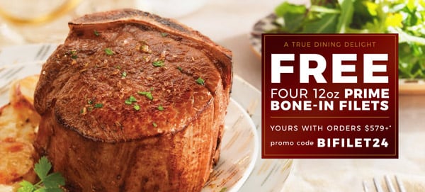 Free USDA Prime Bone-In Filet Mignon Offer