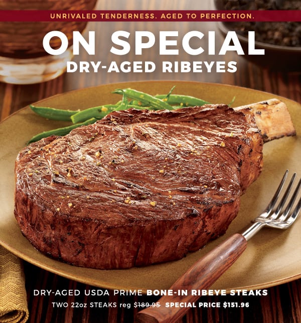 Dry-Aged USDA Prime Bone-In Ribeye Steaks