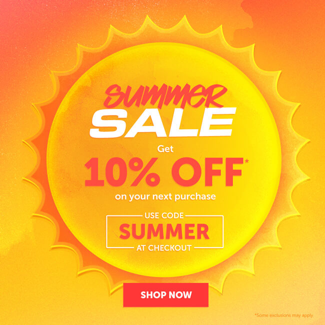 Summer Sale -- Get 10% OFF your purchase -- Use code SUMMER at checkout! -- Shop NOW!