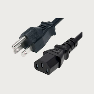 3-Conductor AC Power Cord 18 AWG NEMA 5-15P to C13 SVT Jacket 6 Feet Black