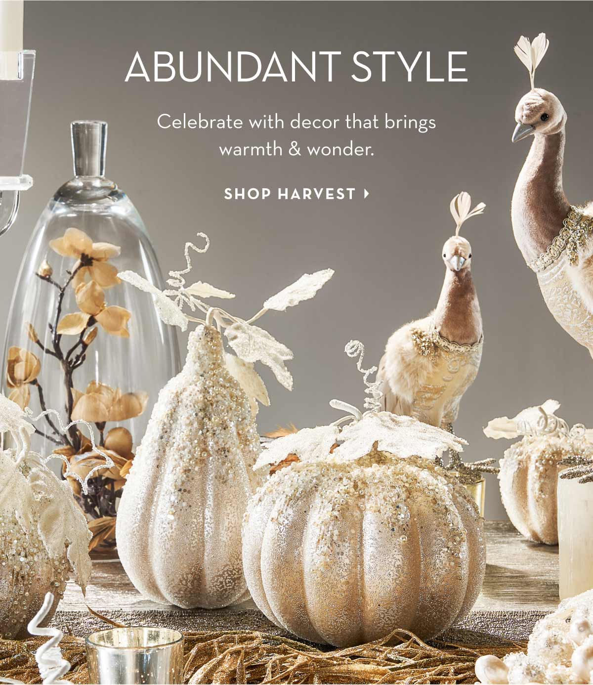 Abundant Style: Celebrate with decor that brings warmth & wonder. Shop Harvest.