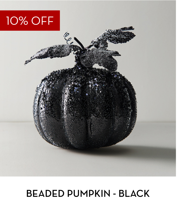 Beaded Pumpkin - Black 10% Off