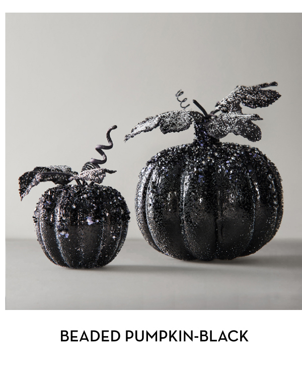 Beaded Pumpkin-Black