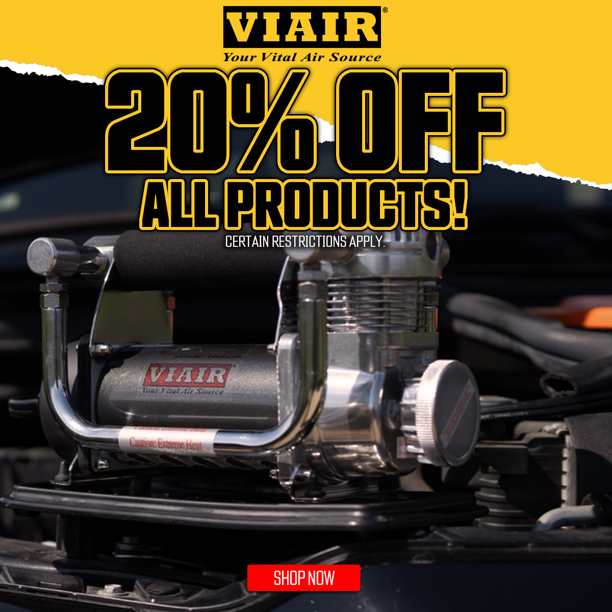 20% Off Viair Air Compressors & Accessories