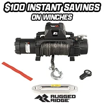 Save $100 Instantly on Rugged Ridge Winches