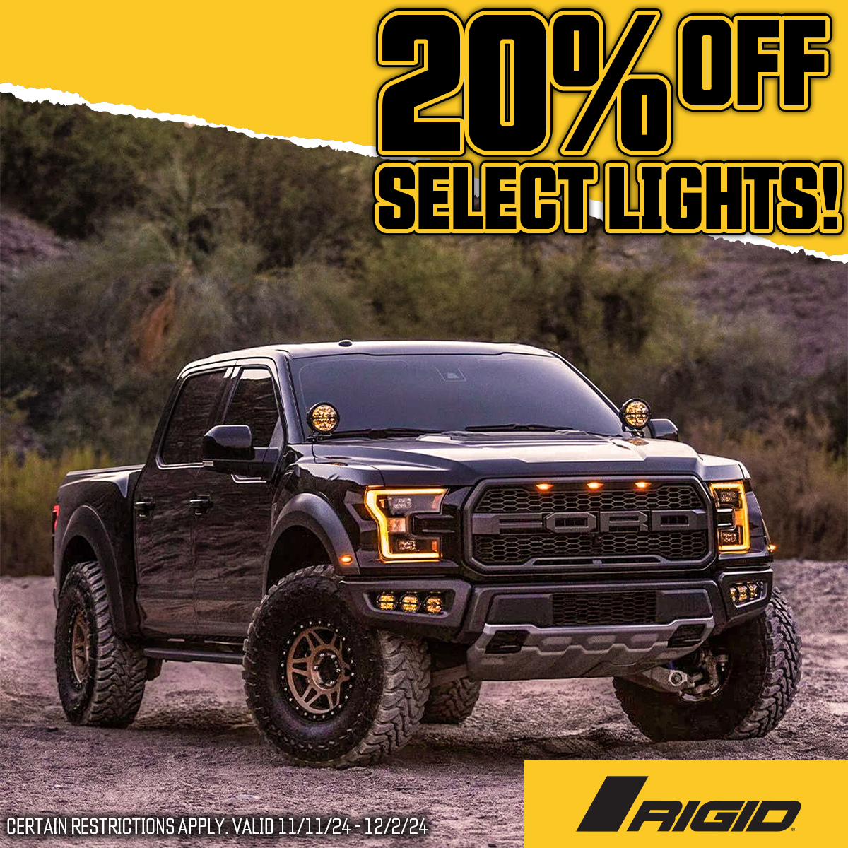 20% Off Select Rigid Lights