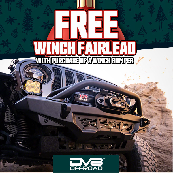 Free Winch Fairlead with Purchase of DV8 Winch Bumper