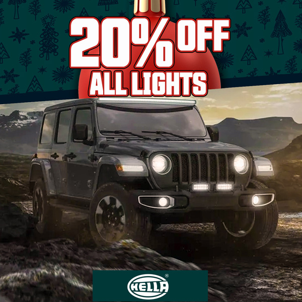 20% off Hella Lights