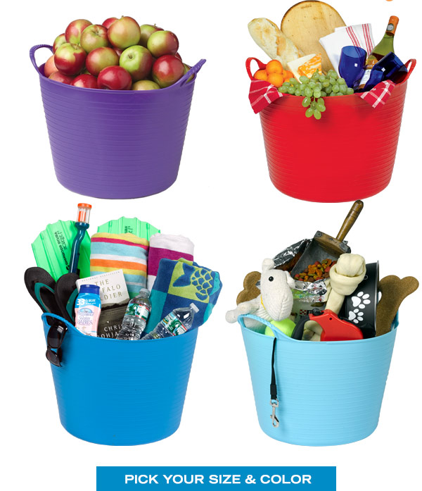 Pick Your Size & Color! Pictured: Purple, Red, Blue, and Sky Blue Tubtrugs