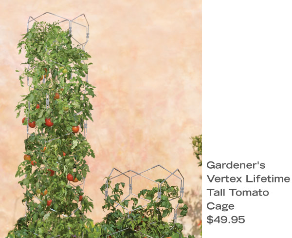 Gardener's Vertex Lifetime Tall Tomato Cage, $49.95