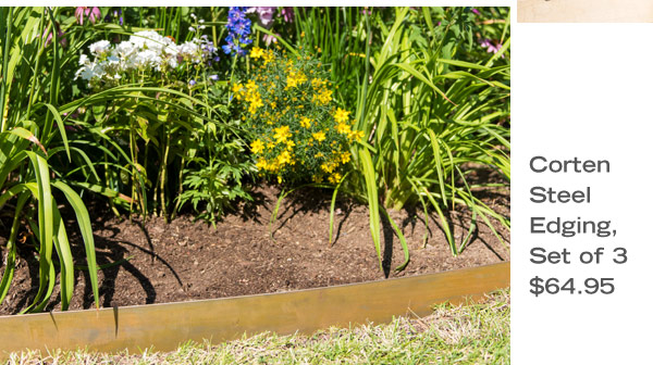 Corten Steel Edging, Set of 3, $64.95