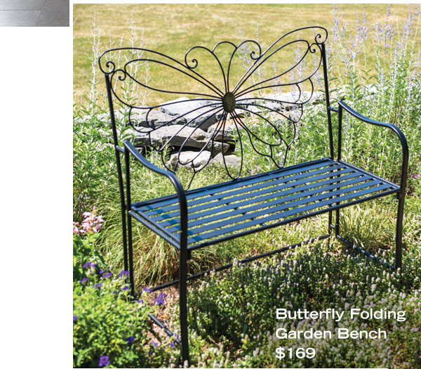 Butterfly Folding Garden Bench, $169