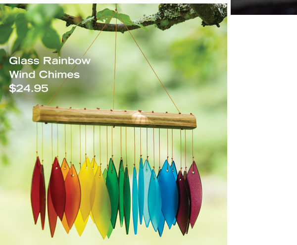 Glass Rainbow Wind Chimes, $24.95